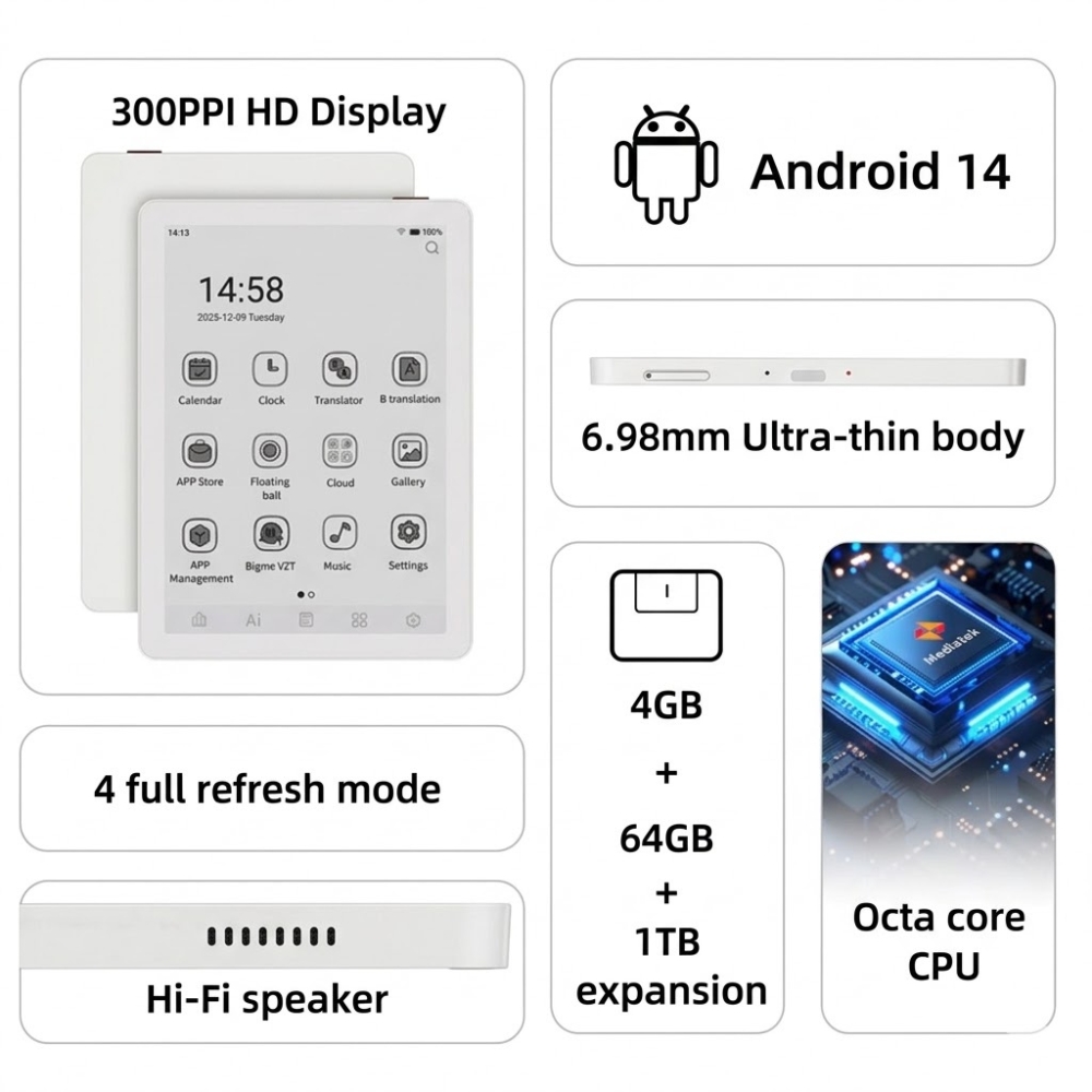 Bigme B6 BW หน้าจอขาวดำ ขนาด 6 นิ้ว รุ่นใหม่ - Image 3